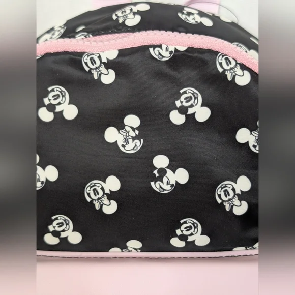 Disney Bioworld Mickey Minnie Mouse Backpack - Black and Pink NWT - Picture 3 of 8